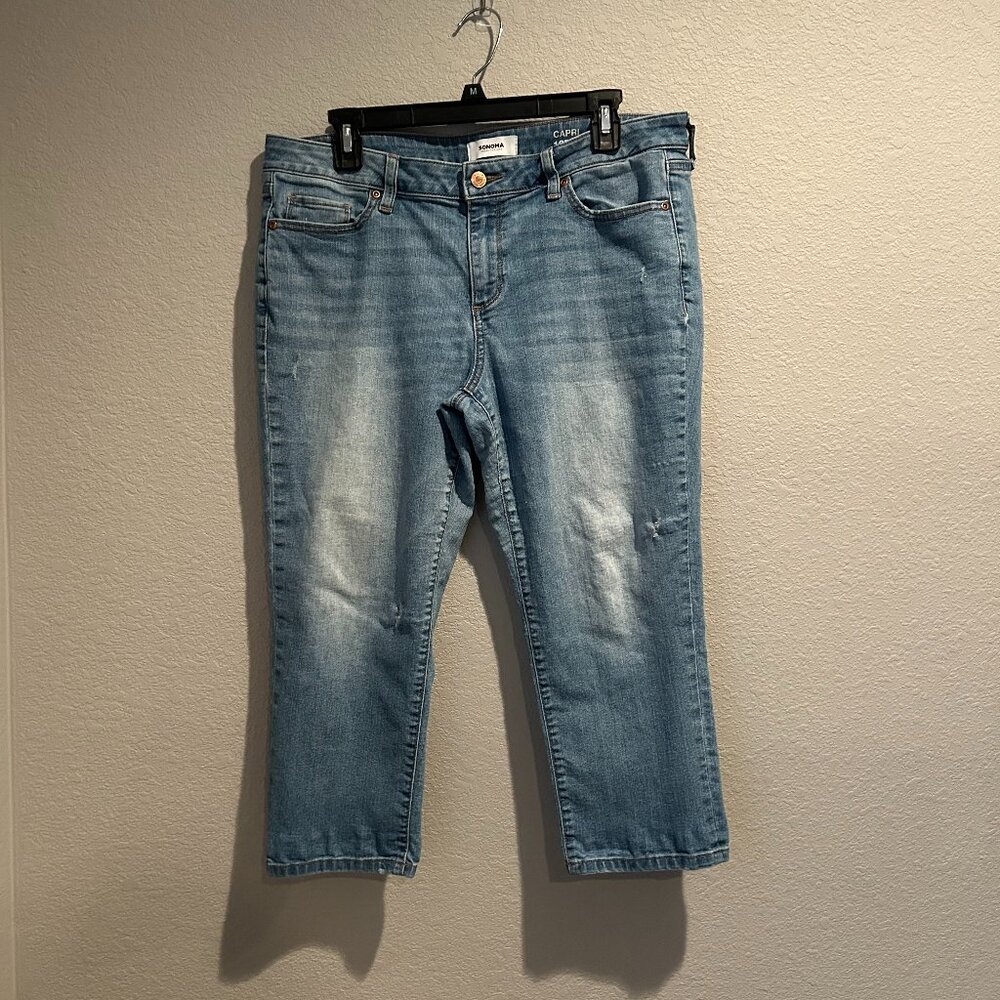 Sonoma Light Vintage Wash Capri Size 16P